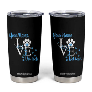Personalized Vet Tech Tumbler Cup Custom Name Veterinarian Gifts TB10 Black Print Your Wear