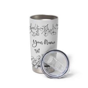 Personalized Wildflower Floral Tumbler Cup Custom Name Gifts For Her TB10 Print Your Wear