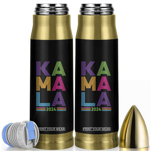 Harris 2024 President Election '24 Bullet Tumbler Fans Of Kamala TB10 Black Print Your Wear