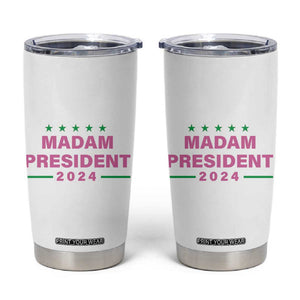 Harris 2024 Tumbler Cup Fans Of Kamala Madam President TB10 White Print Your Wear