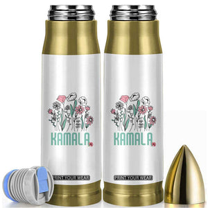 Harris 2024 Bullet Tumbler Kamala Madam President Flowers TB10 White Print Your Wear
