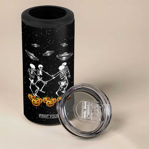 Dancing Skeletons 4 in 1 Can Cooler Tumbler Funny Retro Halloween TB10 Print Your Wear