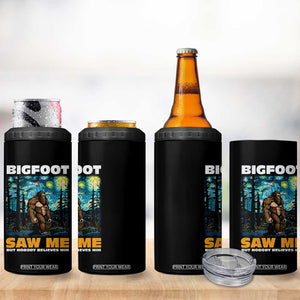 Funny Bigfoot Gifts 4 in 1 Can Cooler Tumbler Retro Sasquatch Starry Night Van Gogh Sky Painting TB10 Print Your Wear