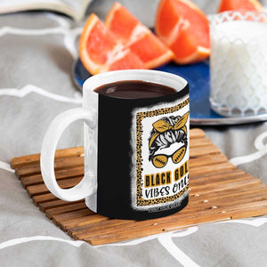 Leopard Football Coffee Mug Black Gold Vibes Only Football Girl Women Kids TB10 Print Your Wear