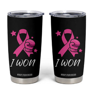 Breast Cancer Awareness Tumbler Cup Pink Ribbon Support The Fighters TB10 Black Print Your Wear