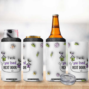 I Wish We Lived Closer 4 in 1 Can Cooler Tumbler Long Distance Relationship Friendship Gifts For Sister Best Friend Bestie TB10 Print Your Wear