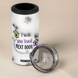 I Wish We Lived Closer 4 in 1 Can Cooler Tumbler Long Distance Relationship Friendship Gifts For Sister Best Friend Bestie TB10 Print Your Wear