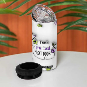 I Wish We Lived Closer 4 in 1 Can Cooler Tumbler Long Distance Relationship Friendship Gifts For Sister Best Friend Bestie TB10 Print Your Wear