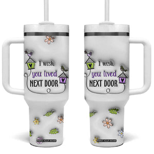 I Wish We Lived Closer Tumbler With Handle Long Distance Relationship Friendship Gifts For Sister Best Friend Bestie TB10 One Size: 40 oz White Print Your Wear