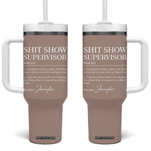 Personalized Boss Gifts Tumbler With Handle Custom Name Shit Show Supervisor Gift for Boss Team Manger Director TB10 One Size: 40 oz Nude Print Your Wear