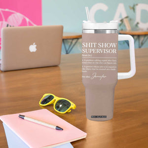 Personalized Boss Gifts Tumbler With Handle Custom Name Shit Show Supervisor Gift for Boss Team Manger Director TB10 Print Your Wear