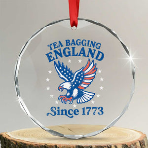 Tea Bagging England Since 1773 Crystal Glass Ornament Patriotic Eagle 4th of July TS11 Transparent Glass 3'' Circle Print Your Wear