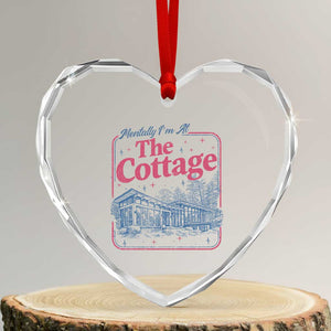 Team Hollanov Fan Heart Crystal Glass Ornament Mentally Im At The Cottage LGBT Romance Hockey TS10 Transparent Glass 3'' Heart Print Your Wear
