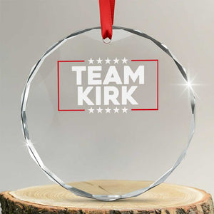 Team Kirk Crystal Glass Ornament Last Name Kirk Family Name Matching Member Surname TS10 Transparent Glass 3'' Circle Print Your Wear