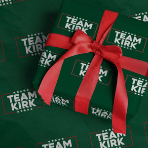 Team Kirk Wrapping Paper Roll Last Name Kirk Family Name Matching Member Surname TS10 Green Print Your Wear