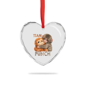 Team Punch Viral Baby Monkey Heart Crystal Glass Ornament Cute Monkey Hugging Plush Toy Internet Trend Gift TS02 Print Your Wear