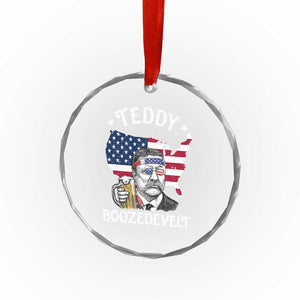 Teddy Boozedevelt Theodore Roosevelt Crystal Glass Ornament 4th Of July American Flag TS14 Print Your Wear