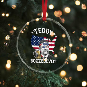 Teddy Boozedevelt Theodore Roosevelt Crystal Glass Ornament 4th Of July American Flag TS14 Print Your Wear