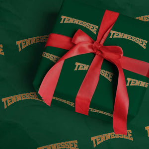 Tennessee Fan Wrapping Paper Roll Orange Bold Sport State Letters Game Day TS11 Green Print Your Wear