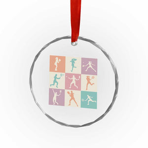 Tennis Lover Colorful Pastel Grid Sports Fan Gift Crystal Glass Ornament TS12 Print Your Wear
