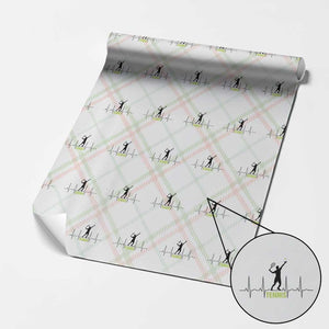 Tennis Lover Heartbeat Wrapping Paper Roll Sports Player Gift TS12 Christmas Plaid Print Your Wear