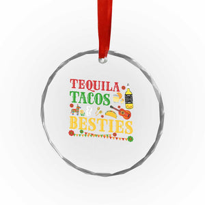 Tequila Tacos And Besties Crystal Glass Ornament Funny Mexican Fiesta Cinco De Mayo TS11 Print Your Wear