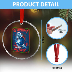 Terrifier Santa Christmas Crystal Glass Ornament Slashing Through The Snow TS14 Print Your Wear