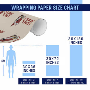Terrifier Santa Christmas Movie Wrapping Paper Roll I Saw That Meme TS14 Print Your Wear