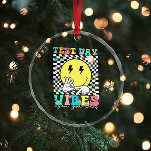 Test Day 67 Meme Crystal Glass Ornament You Got This Testing Teacher Retro Grooves TS11 Print Your Wear