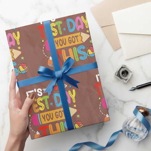 Test Day You Got This Wrapping Paper Roll TS10 Mocha Print Your Wear