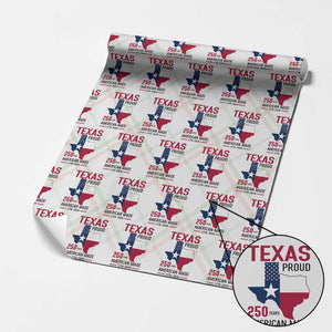 Texas Proud 250 Years Wrapping Paper Roll American Made 1776 to 2026 Semiquincentennial TS02 Christmas Plaid Print Your Wear