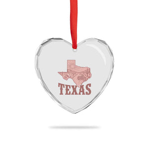 Texas Route Highway 66 Biker Heart Crystal Glass Ornament Vintage Biker Road Trip TS12 Print Your Wear