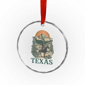 Texas Western Cowboy Life Crystal Glass Ornament Vintage Horse Riding Graphic TS12 Print Your Wear