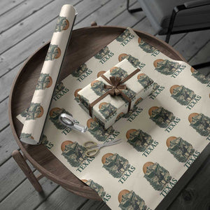 Texas Western Cowboy Life Wrapping Paper Roll Vintage Horse Riding Graphic TS12 Beige Print Your Wear