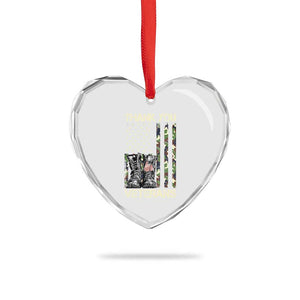 Thank You Veterans Heart Crystal Glass Ornament Camo American Flag Military Supportive Veterans Day TS10 Print Your Wear