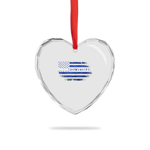 Thank You Veterans Heart Crystal Glass Ornament Never Forget Veterans Day Grunge American Flag TS10 Print Your Wear