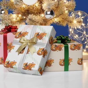 Thanksgiving Turkey Dabbing Wrapping Paper Roll Six Seven Meme Trending Gift TS12 Print Your Wear