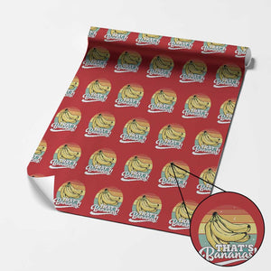 That's Bananas Wrapping Paper Roll Funny Banana Lover Saying TS14 Red Print Your Wear