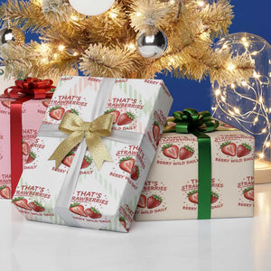 That’s Strawberries Wrapping Paper Roll Summer Fruit Festival TS14 Print Your Wear