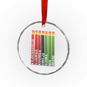 The 7 Principles Of Kwanzaa Crystal Glass Ornament Kinara Candles African Heritage TS11 Print Your Wear