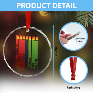 The 7 Principles Of Kwanzaa Crystal Glass Ornament Kinara Candles African Heritage TS11 Print Your Wear