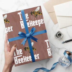 The Beekeeper Wrapping Paper Roll Funny Keeping Apiary Beekeeping Gift TS11 Mocha Print Your Wear