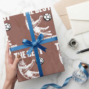 The Best Cat Goalkeeper Wrapping Paper Roll Soccer Player Gift TS12 Mocha Print Your Wear