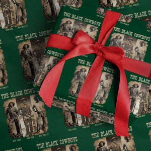 The Black Cowboys Nat Love Isom Dart Bill Pickett Wrapping Paper Roll African American Cowboy TS11 Green Print Your Wear