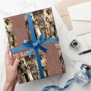 The Black Cowboys Nat Love Isom Dart Bill Pickett Wrapping Paper Roll African American Cowboy TS11 Mocha Print Your Wear