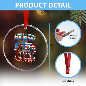 The British Blew A Thirteen Colony Lead 0-13 Lion vs Eagle Crystal Glass Ornament Chess Match Patriotic 4th of July Funny History Graphic TS02 Print Your Wear