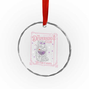 The Desperado Club Sign Sci-Fi Book Crystal Glass Ornament Vintage Princess Cat Book Lover