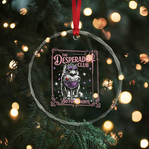 The Desperado Club Sign Sci-Fi Book Crystal Glass Ornament Vintage Princess Cat Book Lover