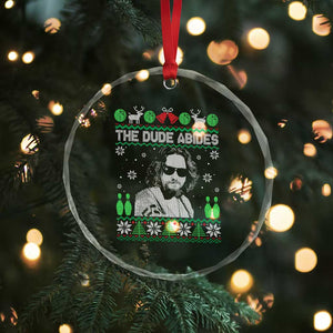 The Dude Abides Christmas Bowling Crystal Glass Ornament Funny Bowling Movie TS11 Print Your Wear
