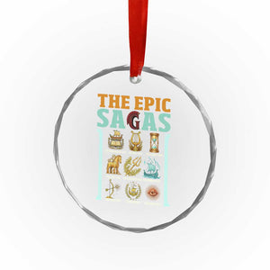 The Epic Sagas Ancient Greek Mythology Graphic Crystal Glass Ornament Odysseus Journey Odyssey History Lover Gift